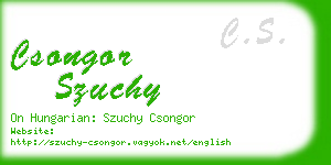 csongor szuchy business card